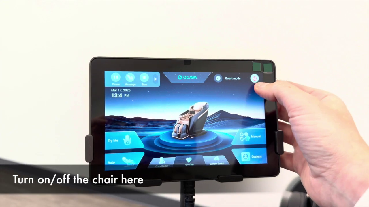 Ogawa Master Drive LE Massage Chair Tablet Remote Tutorial