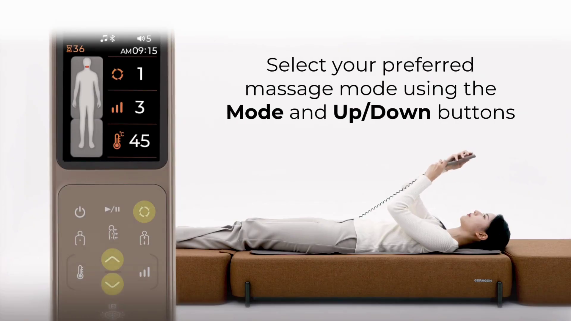 Ceragem Master S4 Massage Lounger Quick Start Guide