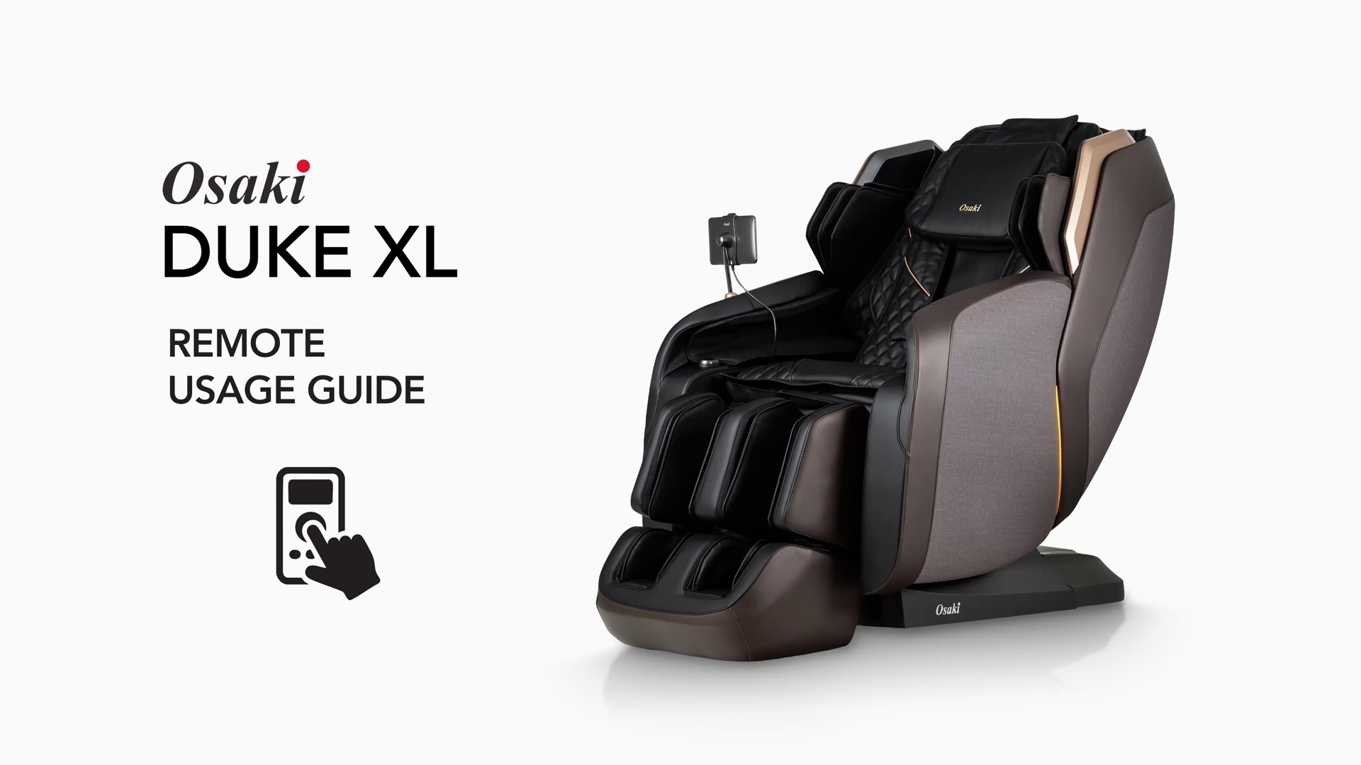 Osaki Duke XL Massage Chair - How To Use Guide