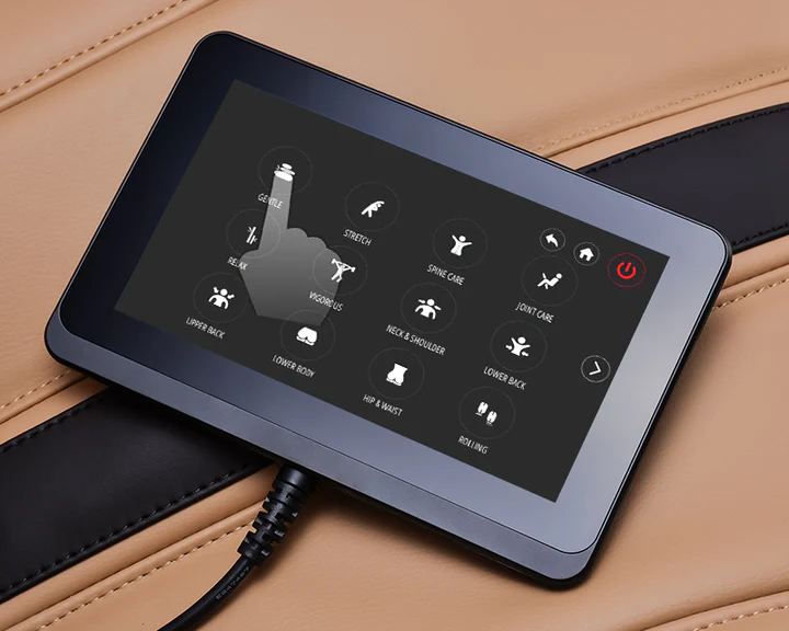 Ogawa Master Drive AI 2.0 28 auto programs and 3 memory settings on touchscreen