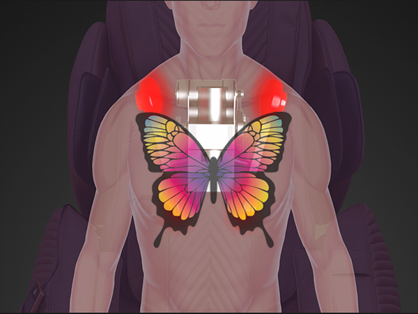 Luraco i9 Max Plus 3D Butterfly Technology roller mechanism showing dual assembly for Special Edition