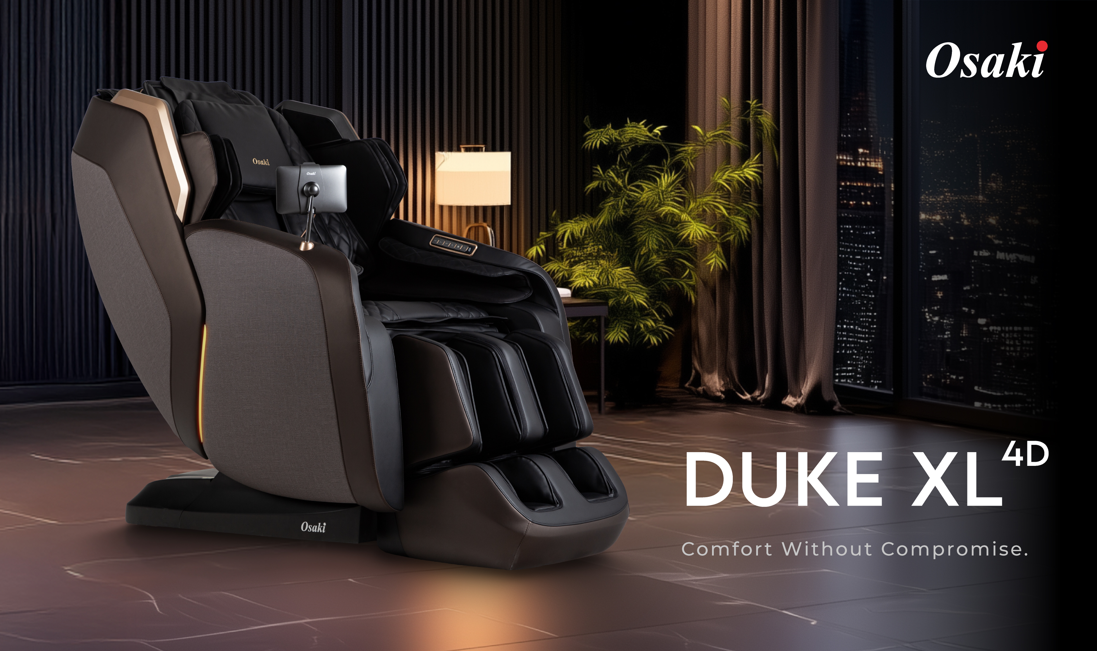 Osaki Duke XL 4D massage chair in living room