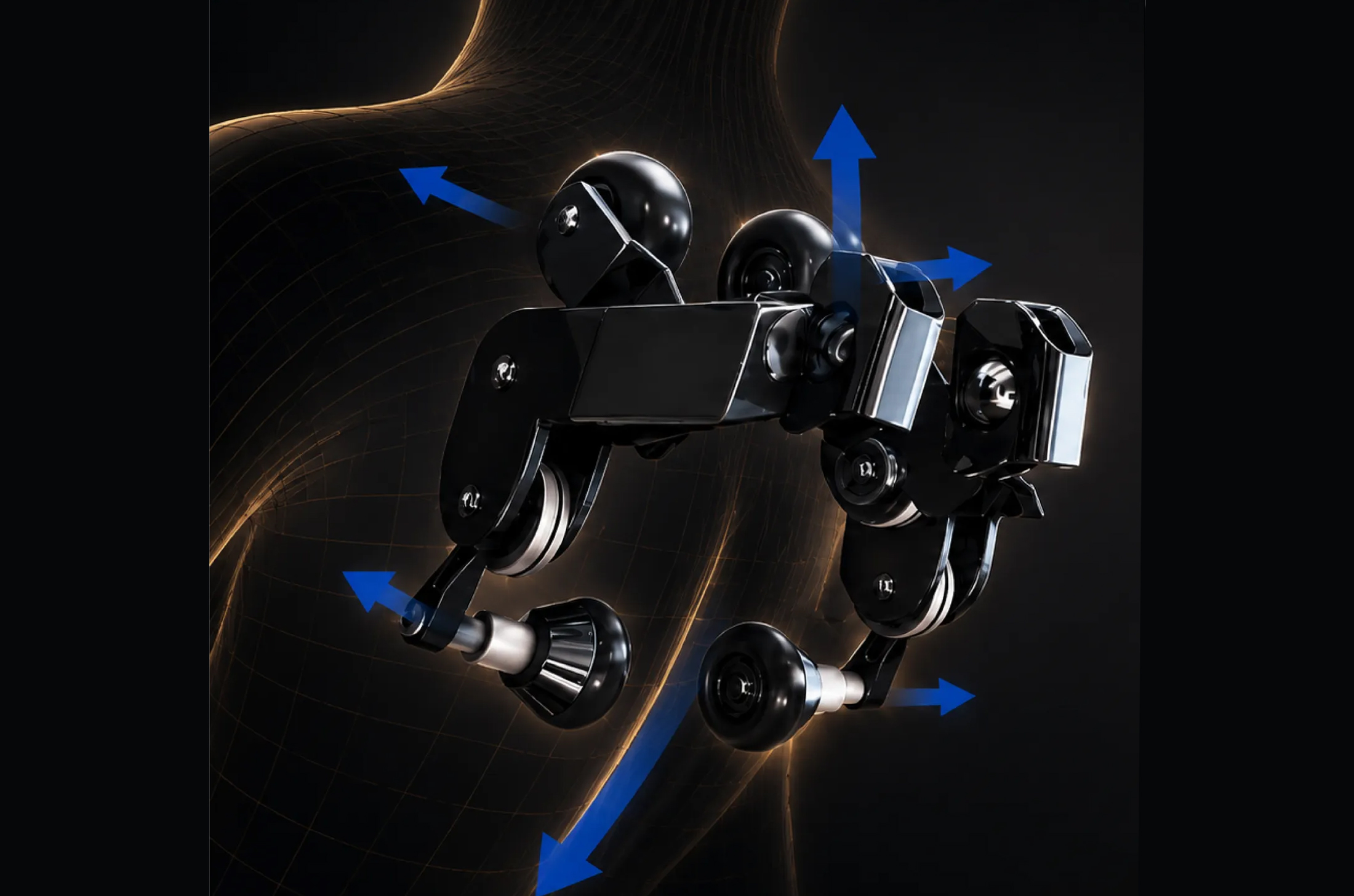 Osaki Milan Precision 3D massage mechanism roller close-up