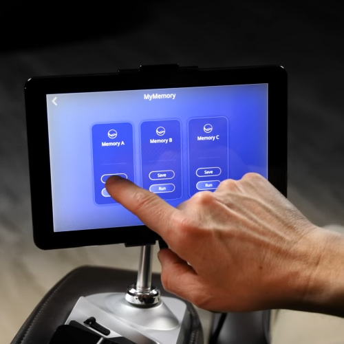 Infinity Luminary MyMassage memory program on tablet remote