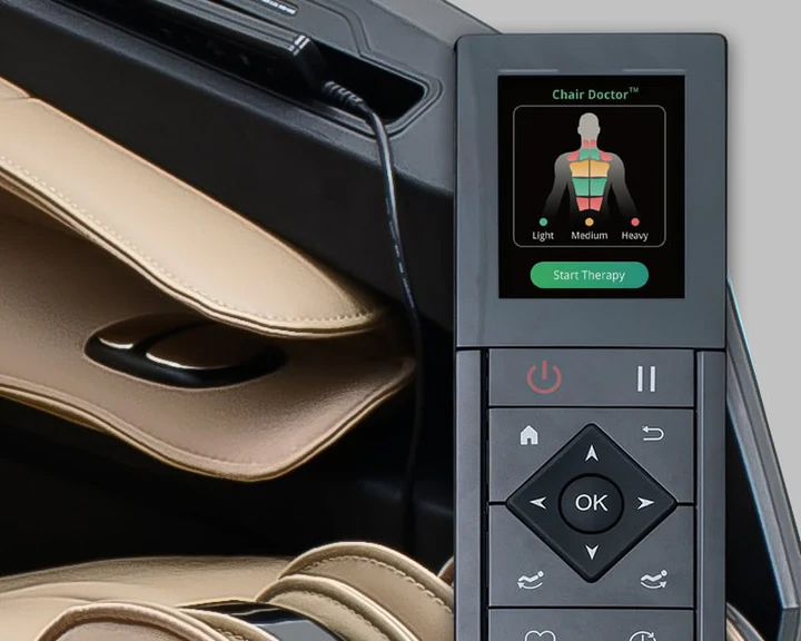 Ogawa Active XL DUO Chair Doctor biometric sensor reading heart rate blood oxygen and stress