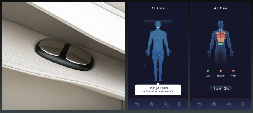 Osaki 3D 4000LE Intelligent Health Detection sensor reading display