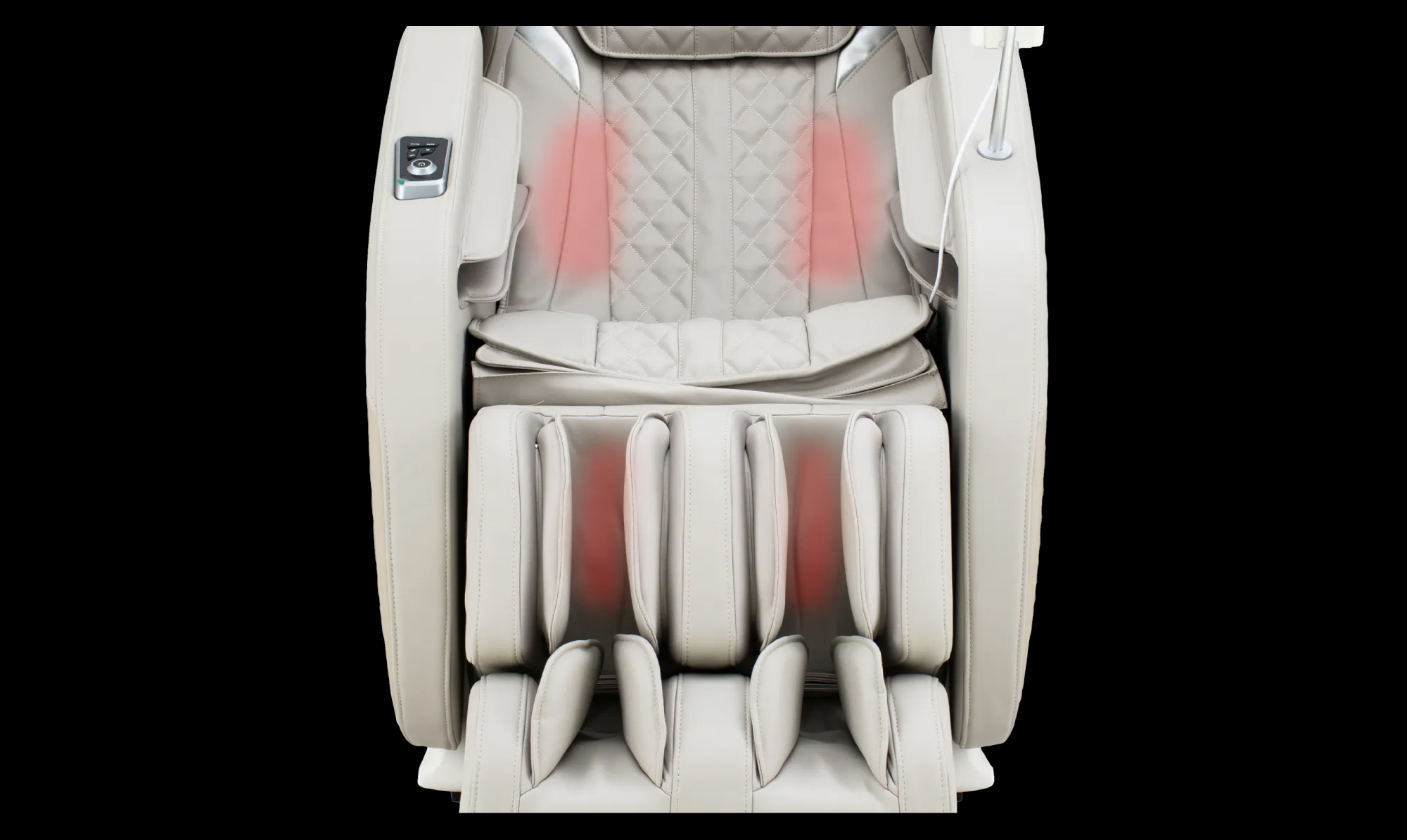 Osaki 3D 4000LE lumbar and calf heating therapy zones diagram