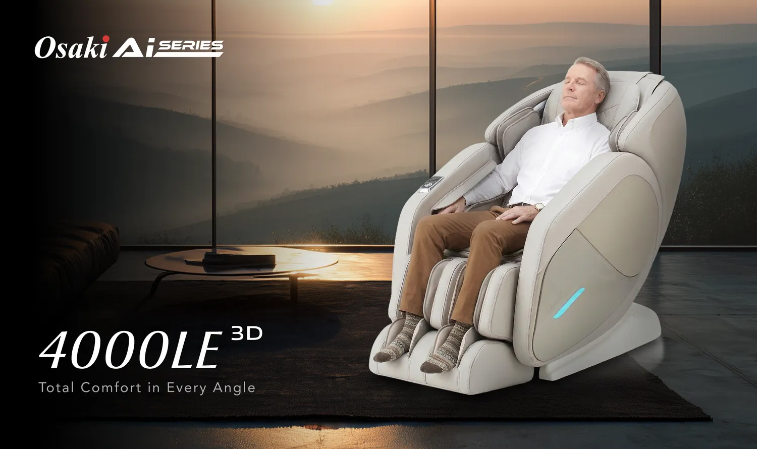 Osaki 3D 4000LE massage chair in living room setting