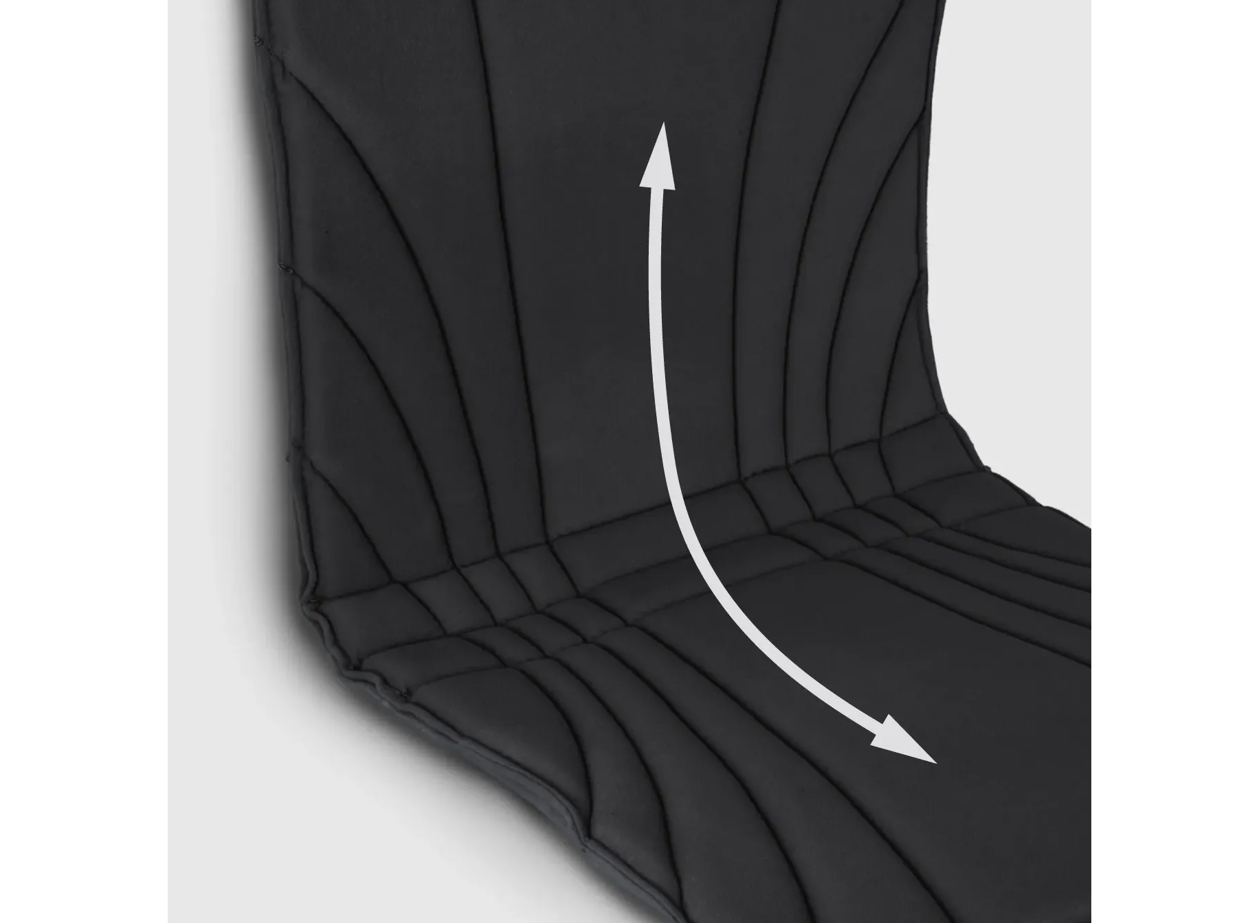 Osaki Back Pad in brown showing flexible curved profile