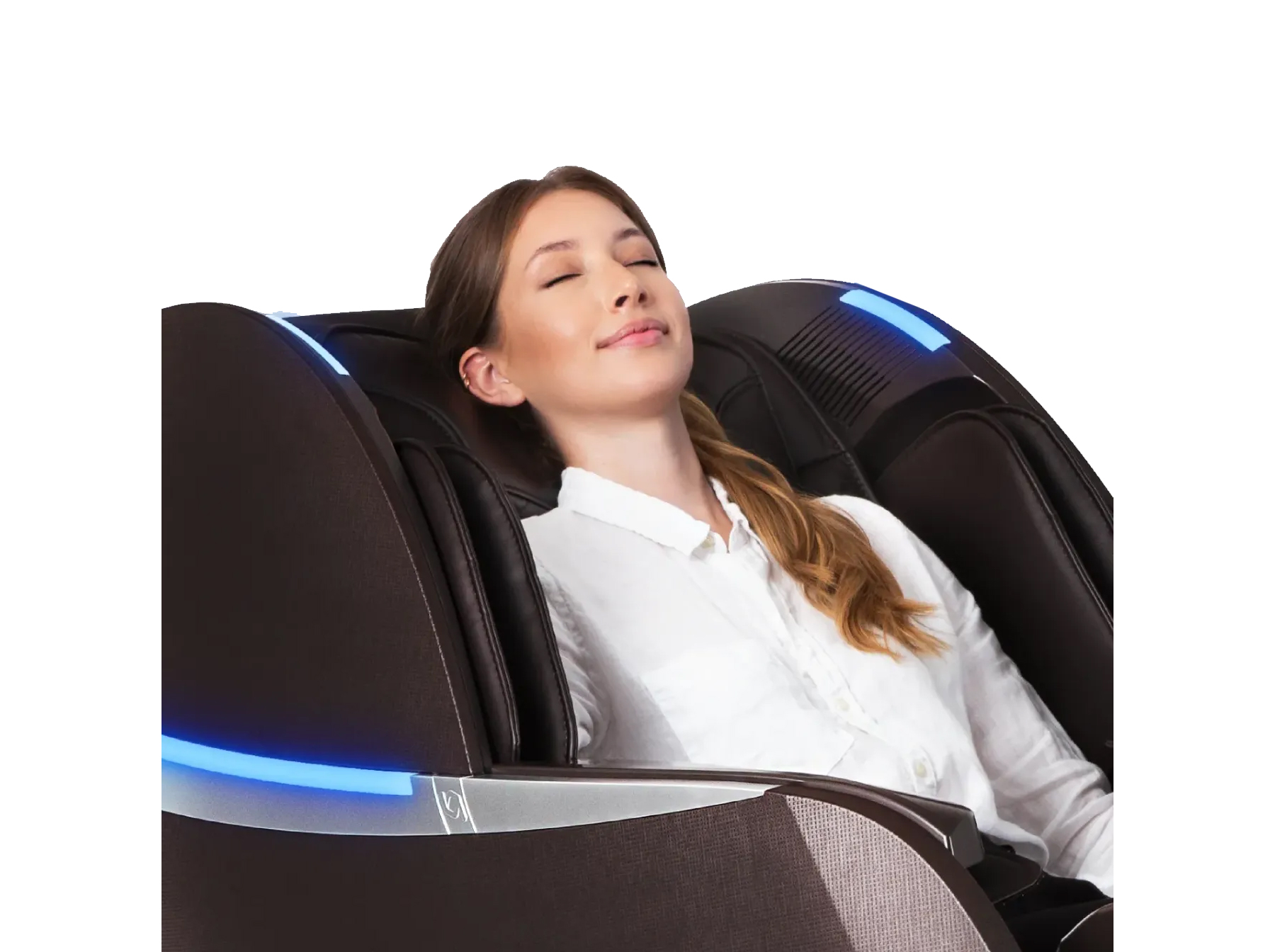 Osaki Back Pad in black installed against massage chair backrest