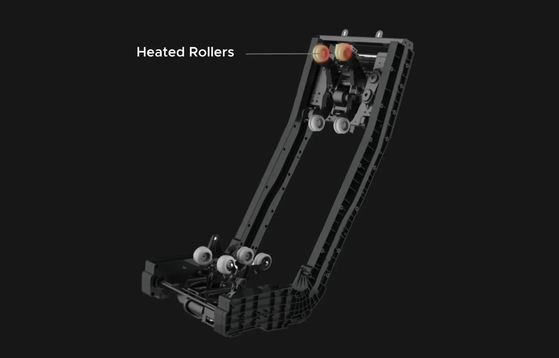 Osaki AI Grand Duo dual 4D+4D mechanism showing both roller assemblies working simultaneously on SL-Track