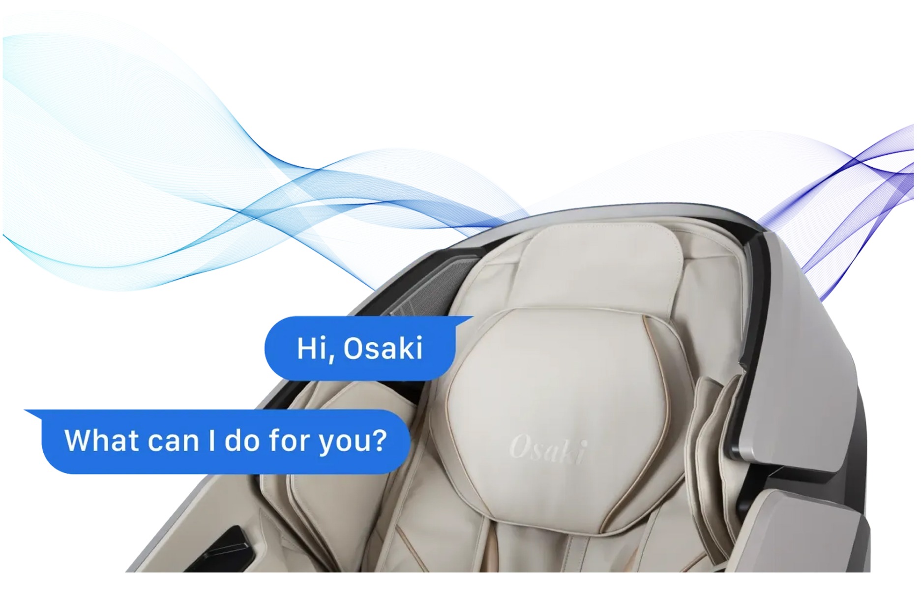 Osaki AI Grand Duo intelligent voice control feature