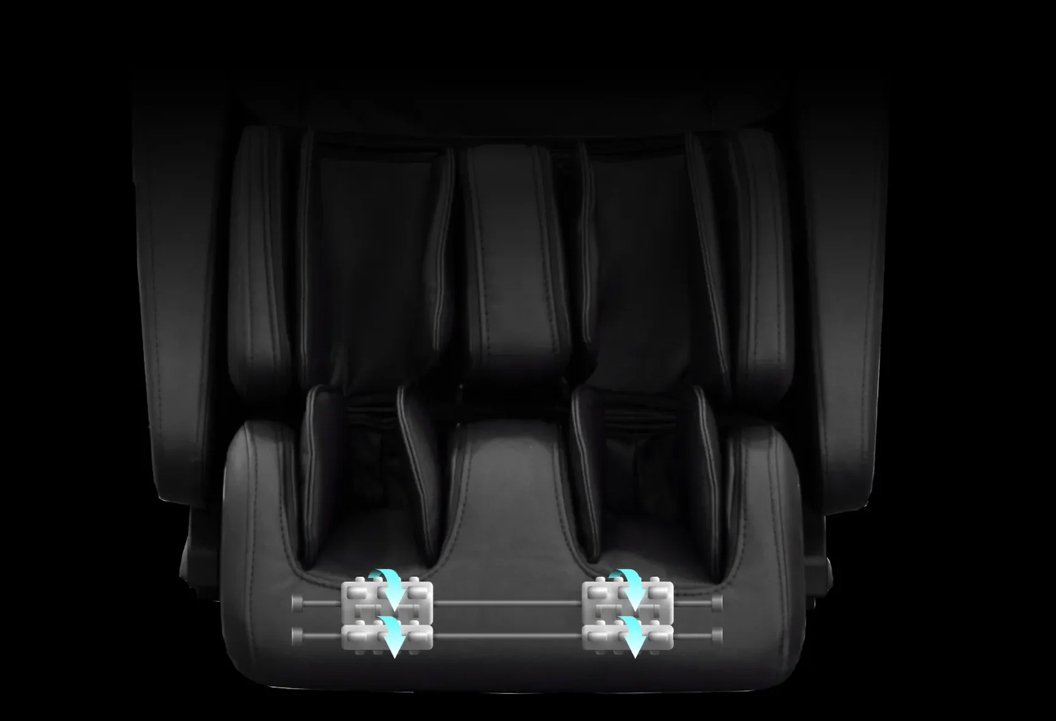 Osaki OS-Hiro LT reflexology foot rollers showing spinning kneading action