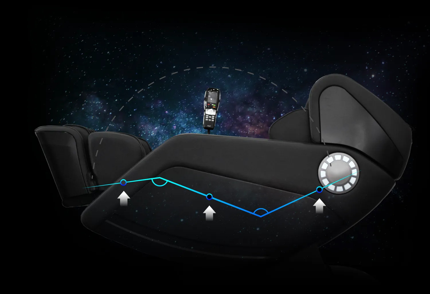Osaki OS-Hiro LT in fully reclined zero gravity position