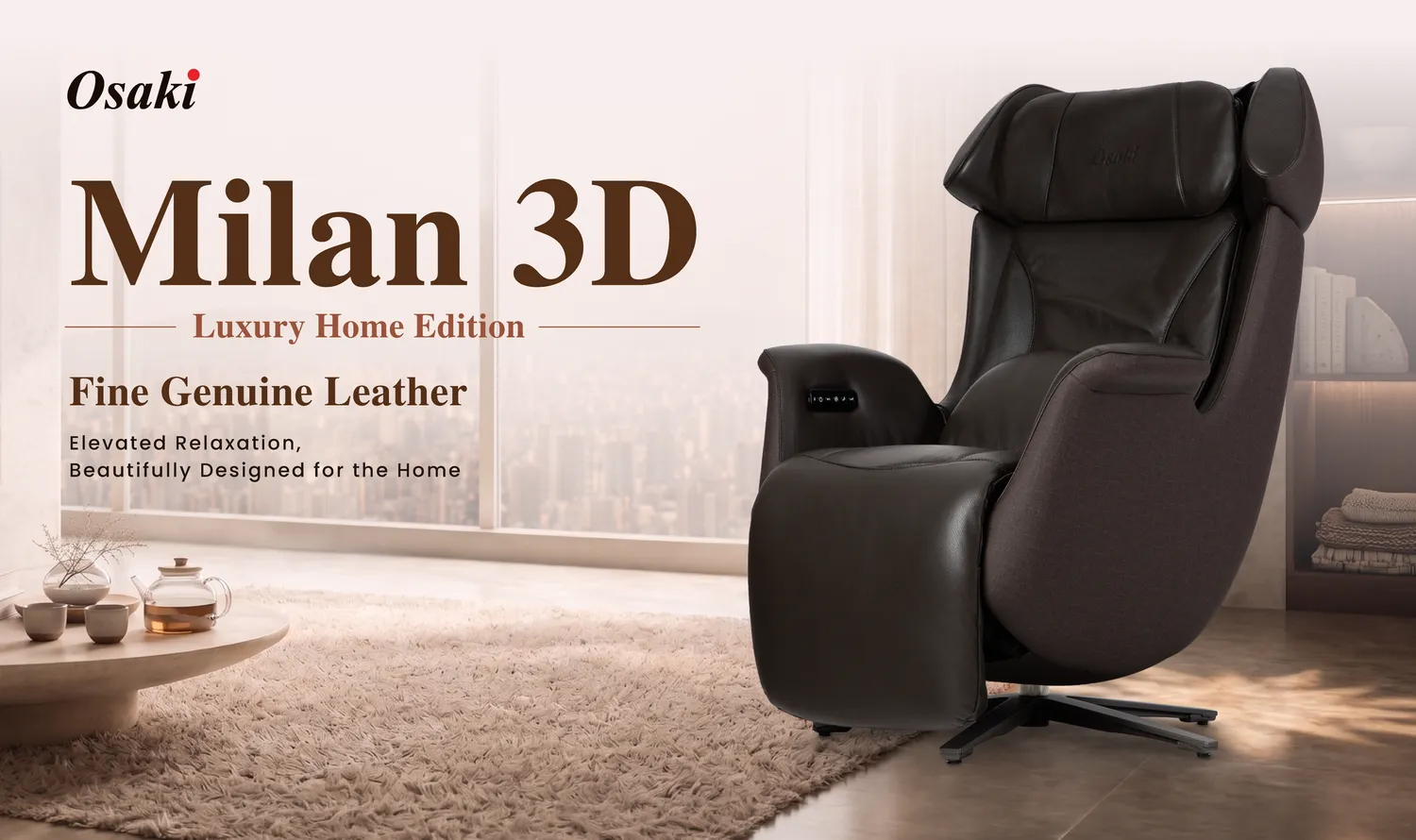 Osaki Milan 3D Recliner Relax Chair in living room setting