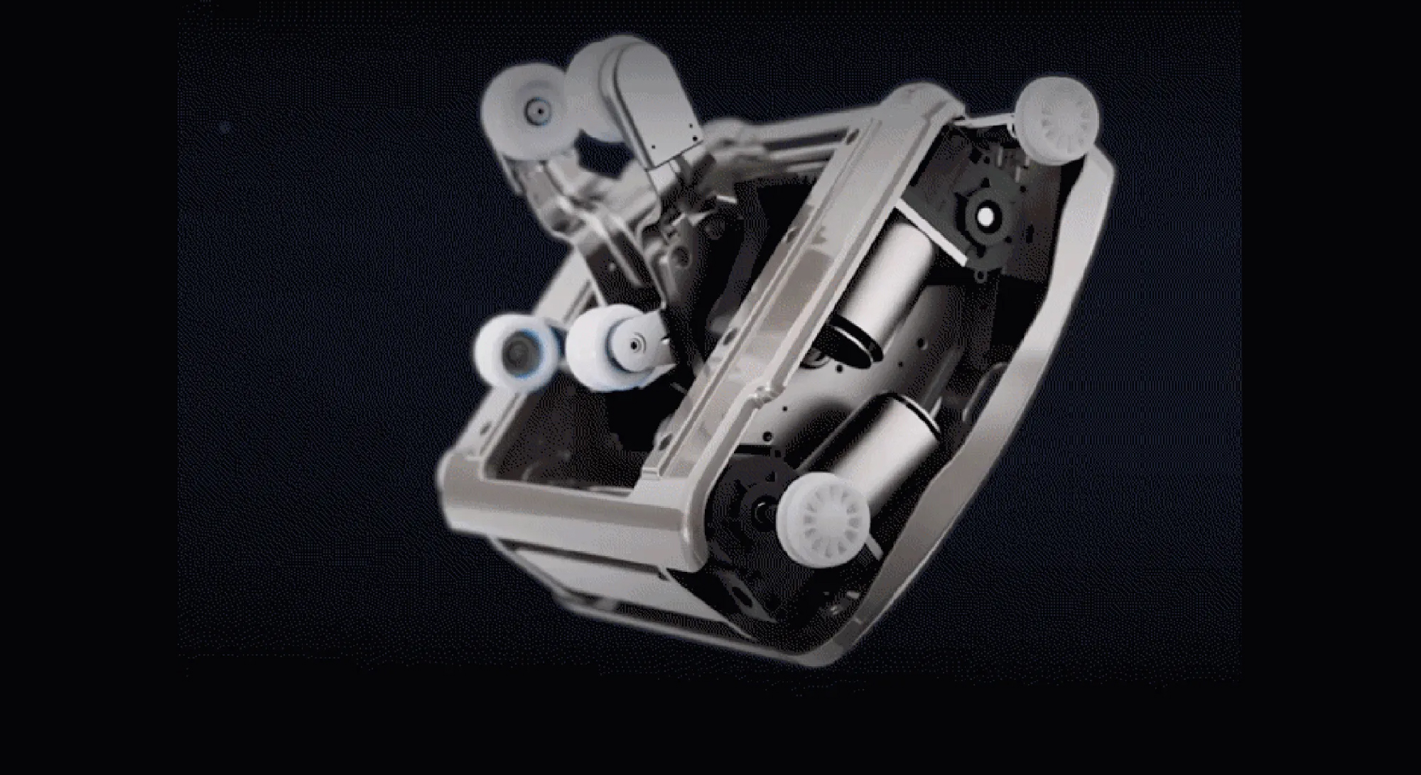 Osaki Pro Vivant 5D 5D massage mechanism with real time precision adaptive roller system diagram