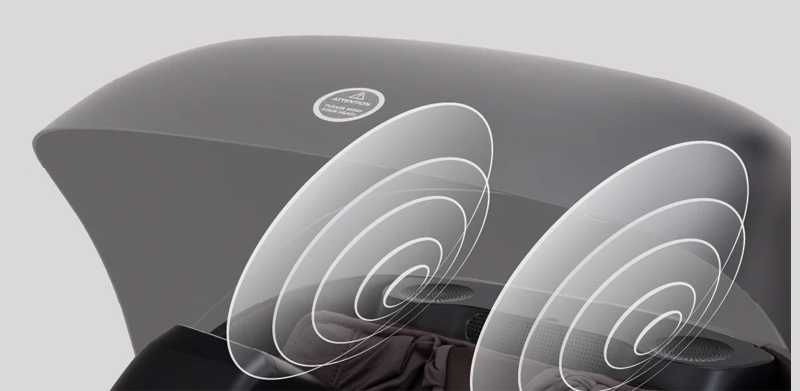 Osaki OP-Ai Xrest 4D+ wireless Qi charging pad USB port and Bluetooth headrest speakers
