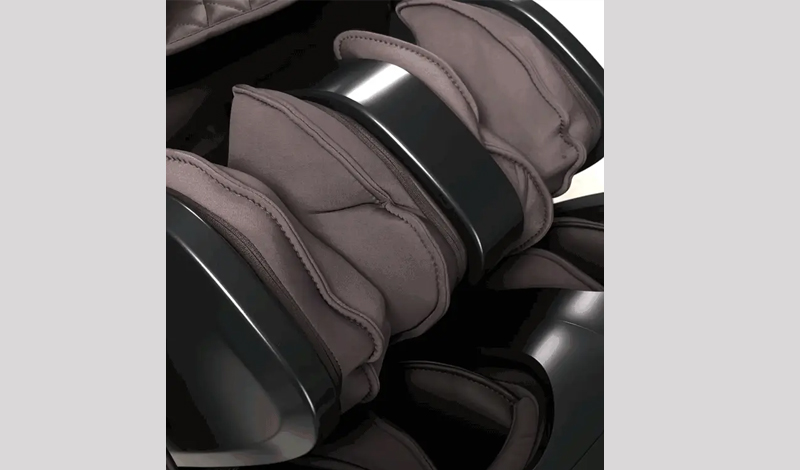 Osaki OP-Ai Xrest 4D+ calf kneading rollers and three-roller reflexology foot massage system