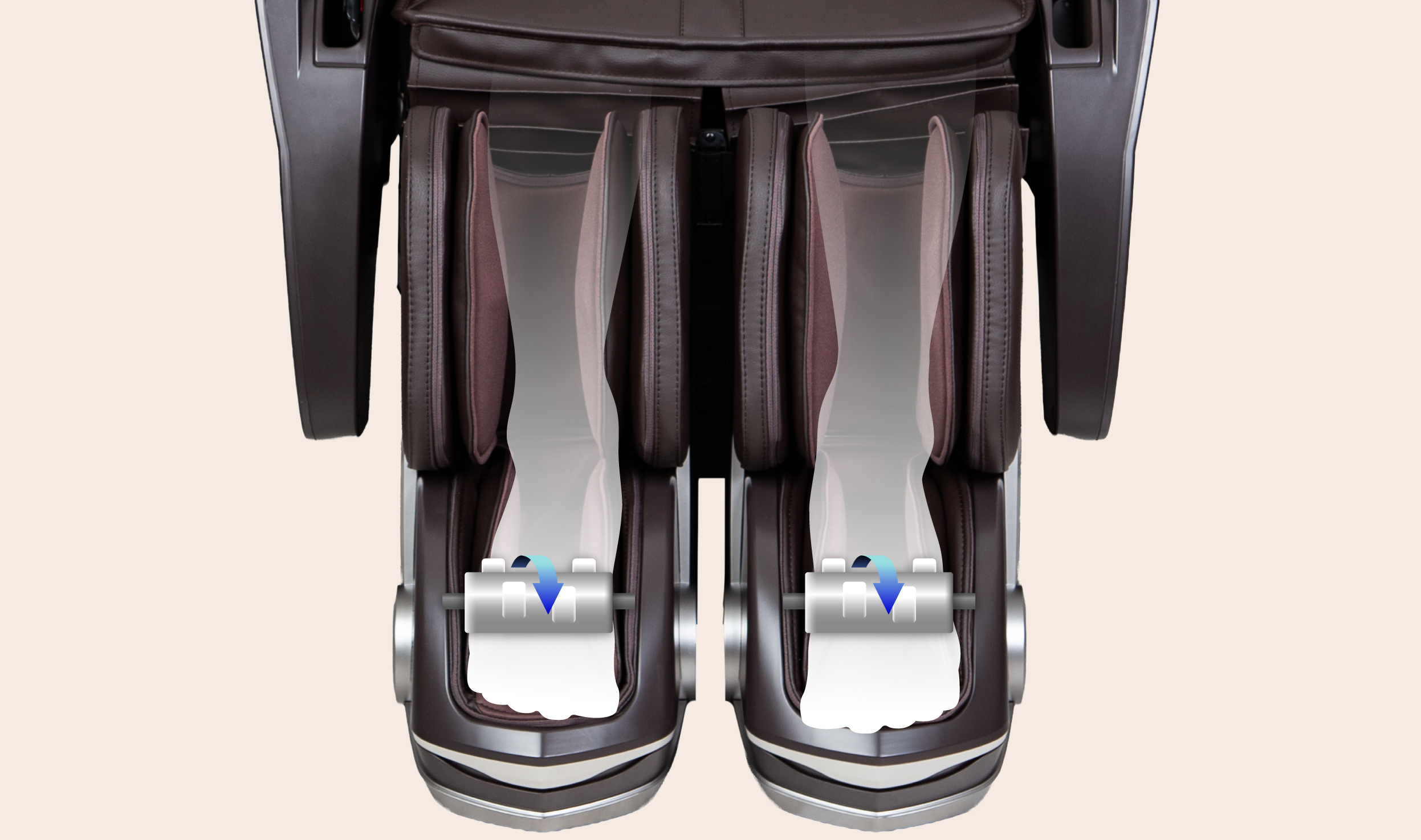 Osaki Ai Solo Flex 4D specialized foot rollers targeting reflexology points heel to toe