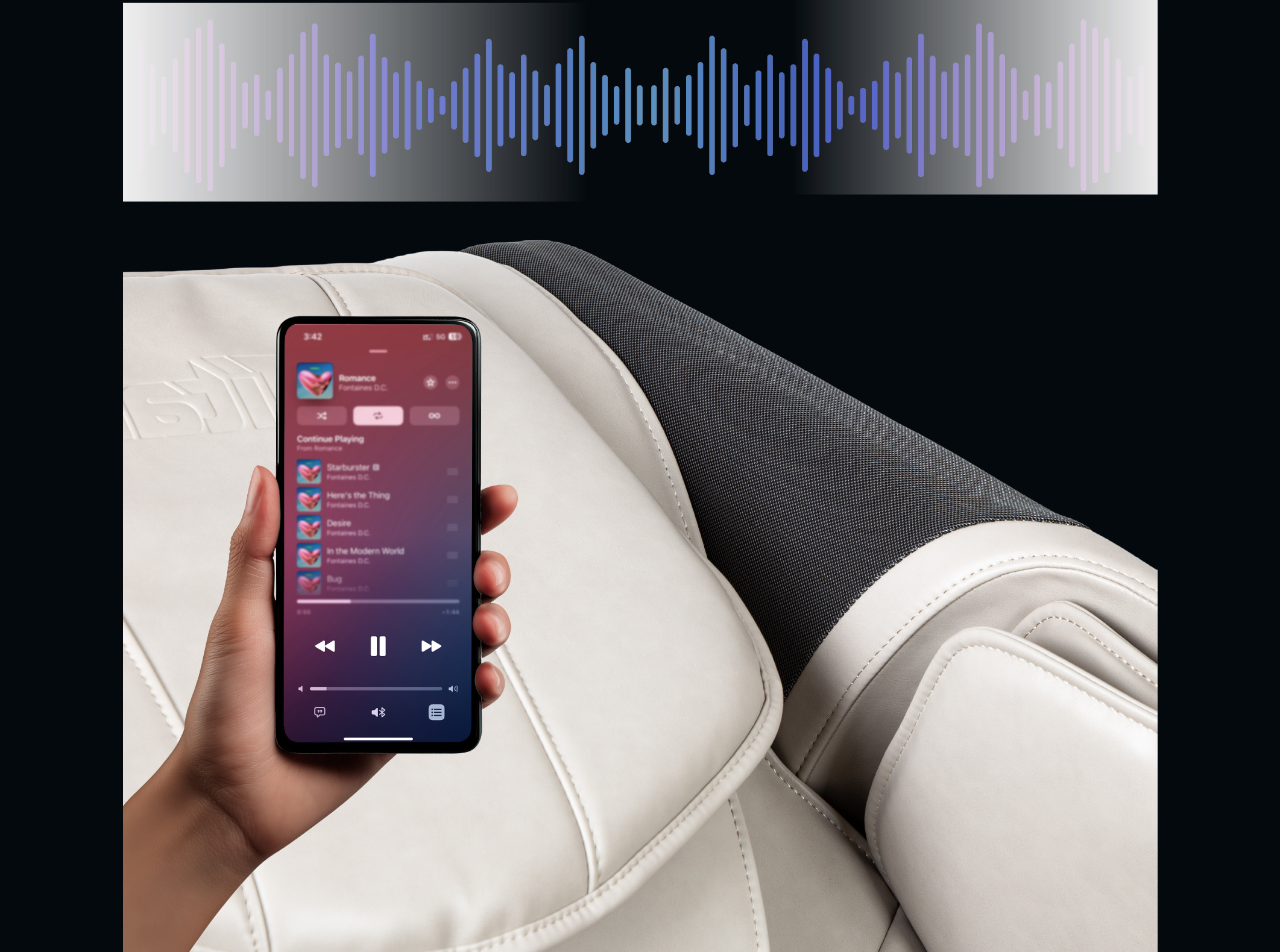 Titan Forge built-in Bluetooth speakers