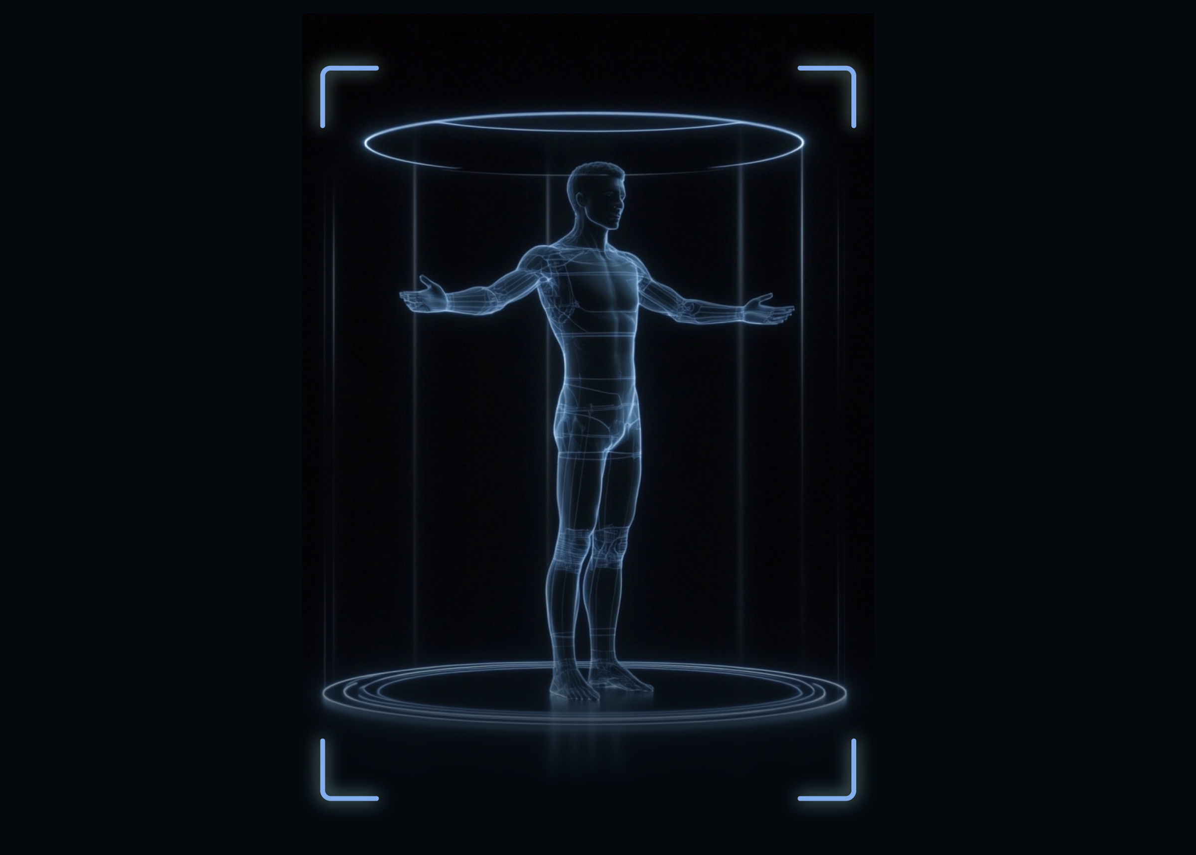 Titan Forge body scan technology calibrating to user's back
