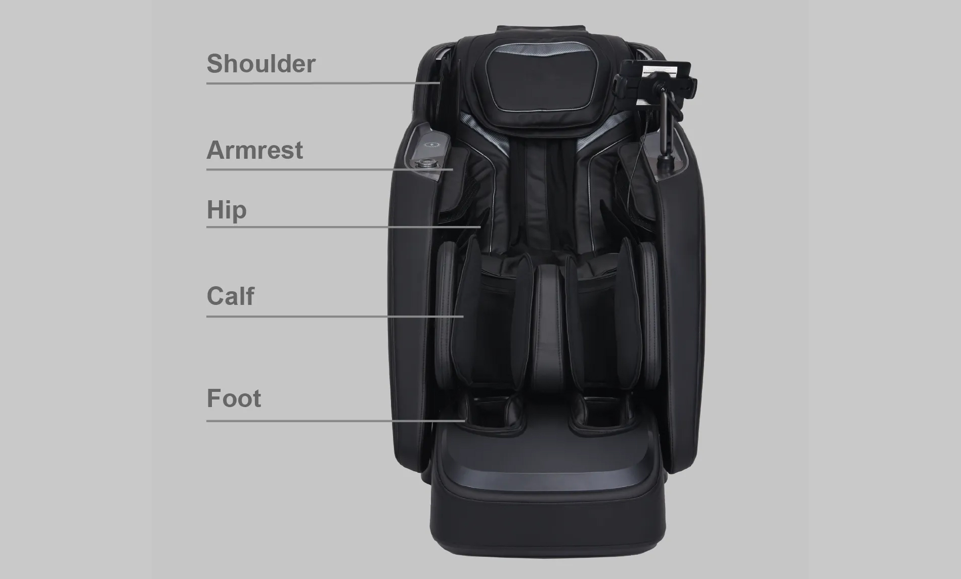 Titan TP-Ronin 4D 32-cell full-body air massage system coverage zones