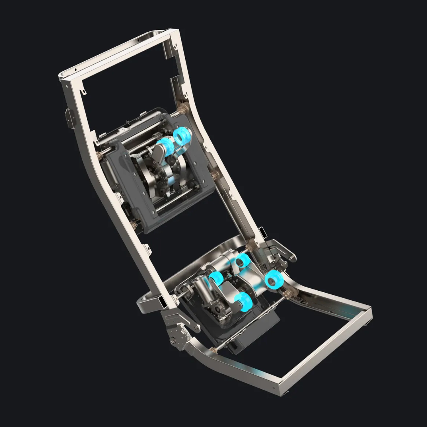 Osaki Trion Flex Duo Duo Mech 4D+3D dual mechanism diagram