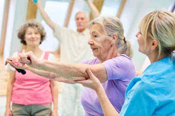 massage to improve flexibility of an elderly