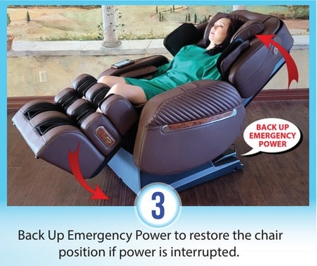 luraco i9 massage chair backup emergency power